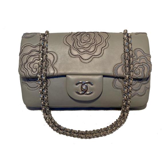 CHANEL Camellia Follies Embroidered Medium Classic Flap - Picture 2 of 9